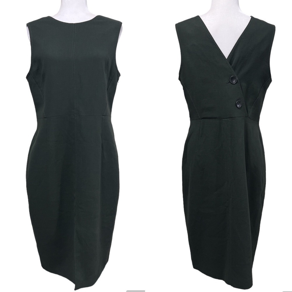 Massimo Dutti Viscose / Wool Blend Sleeveless Front Slit Dress